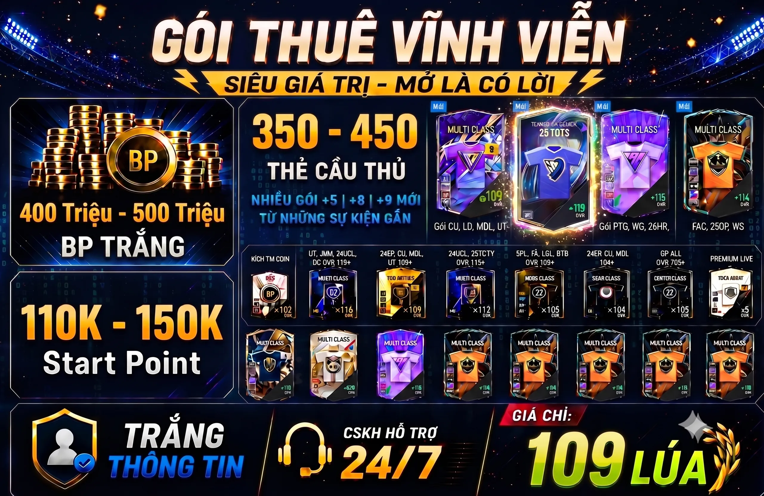 MỞ THẺ 109 Lúa (  UPDATE 18/08 )